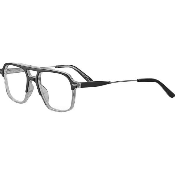 James Optic Shiny Black To Clear - Matte Silver Metal